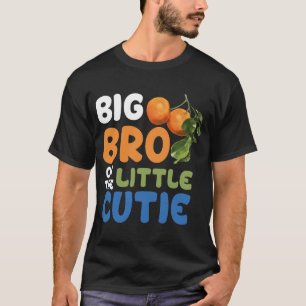 Camiseta Hermano Mayor Bebé Pequeñito Cumpleaños Naranja 1e