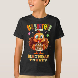 Camiseta Hermano Mayor De La Familia Del Pavo De Cumpleaños