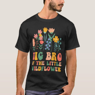 Camiseta Hermano mayor de la pequeña flor silvestre cumplea