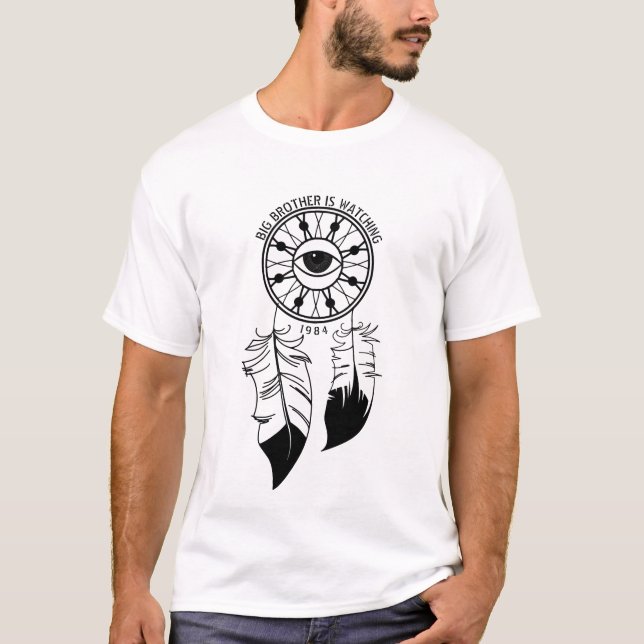 Camiseta Hermano mayor está mirando T blanco (Anverso)