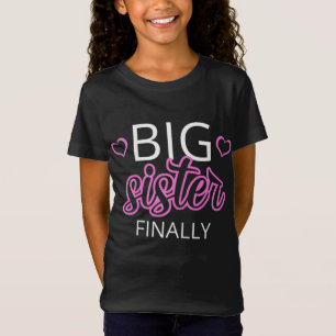 Camiseta Hermano mayor regalo de hermana grande por fin