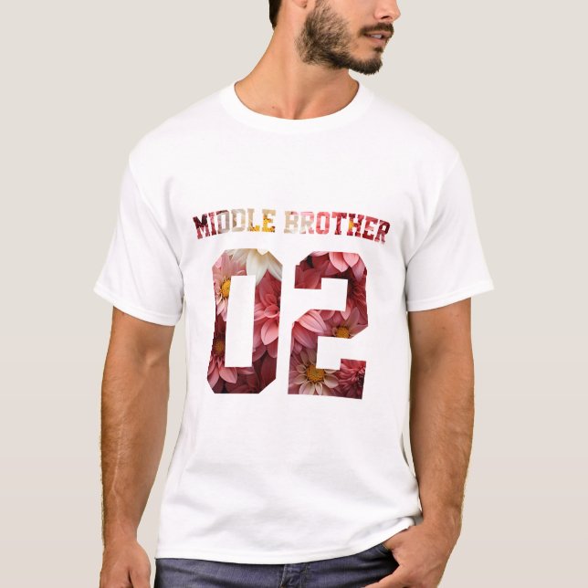 Camiseta Hermano Medio de Flor 02 (Anverso)