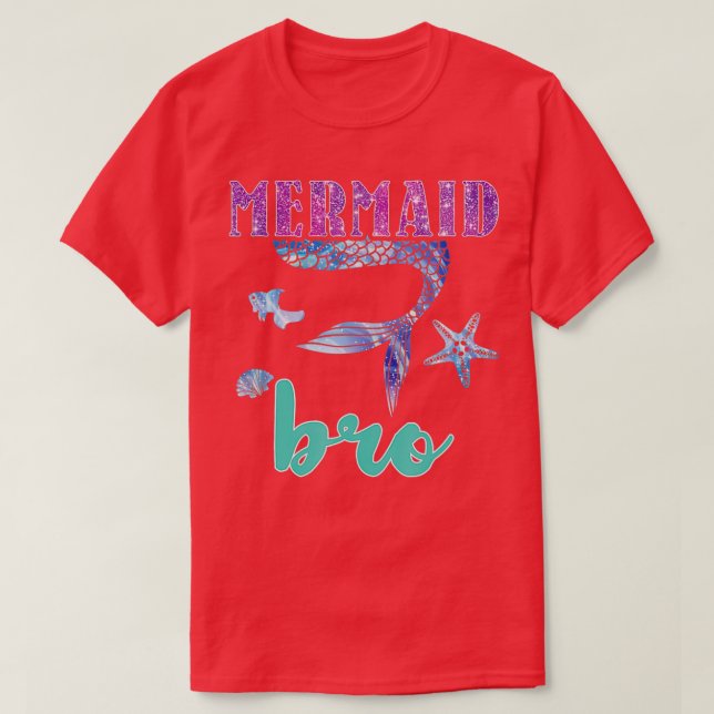 Camiseta Hermano Merbro De Una Sirenita Niño Niño (Diseño del anverso)