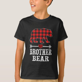 Camiseta Hermano Navidades Oso Pajama Red Plaid Buffalo