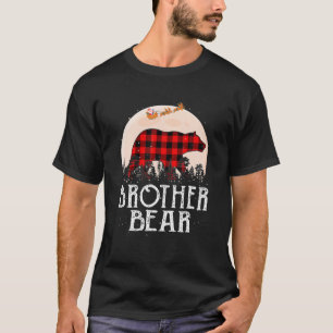 Camiseta Hermano Navidades Oso Pajama Red Plaid Buffalo