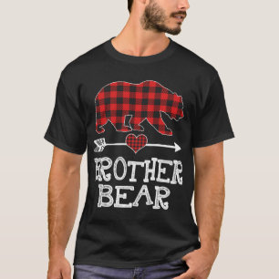 Camiseta Hermano Navidades Oso Pajama Red Plaid Buffalo Fa