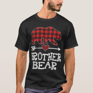 Camiseta Hermano Navidades Oso Pajama Red Plaid Buffalo Fa