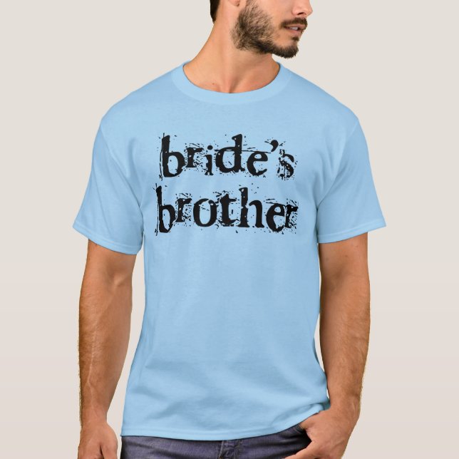 Camiseta Hermano negro de novia (Anverso)