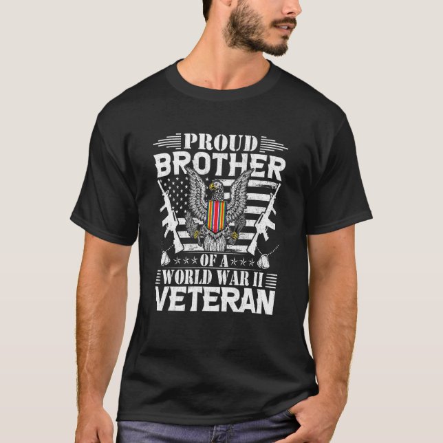 Camiseta Hermano Orgulloso De Un Veterano De Guerra Mundial (Anverso)