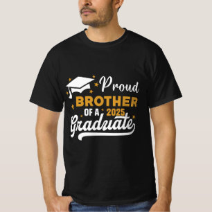 Camiseta hermano orgulloso de una clase graduada de 2025 en