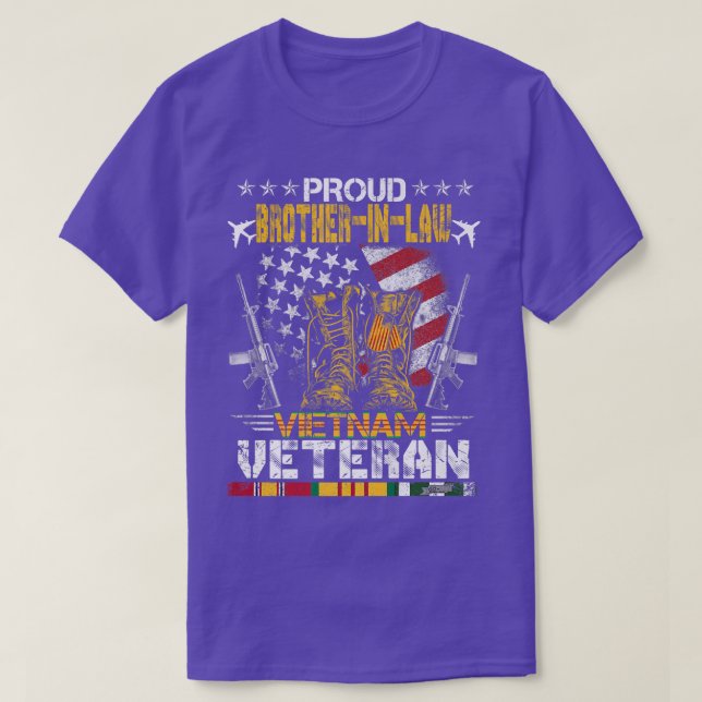 Camiseta Hermano Orgulloso De Vietnam Veterano Pat De Bande (Diseño del anverso)