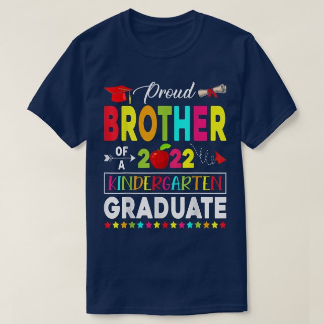 Camiseta Hermano Orgulloso gracioso de una clase de kinderg (Diseño del anverso)
