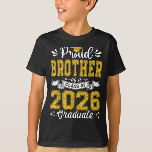 Camiseta Hermano Orgulloso Minimal Clase Graduado 2026