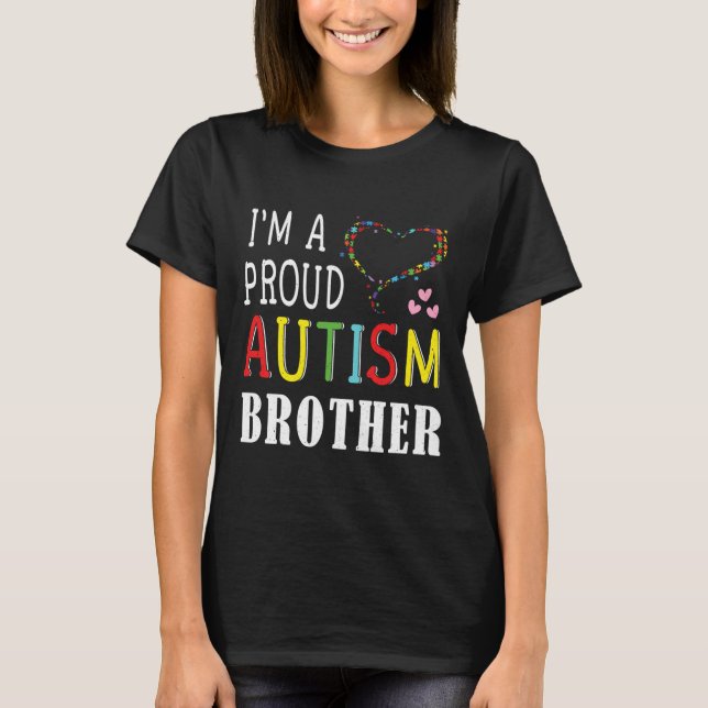 Camiseta Hermano Orgulloso Puzzle Autismo Especial Concienc (Anverso)