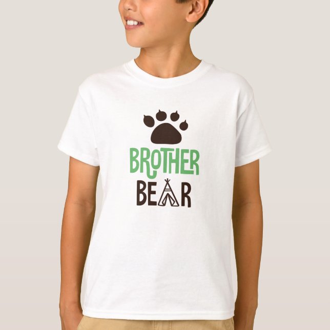 Camiseta Hermano Oso Con La Impresión De Cuchillo De Oso (Anverso)