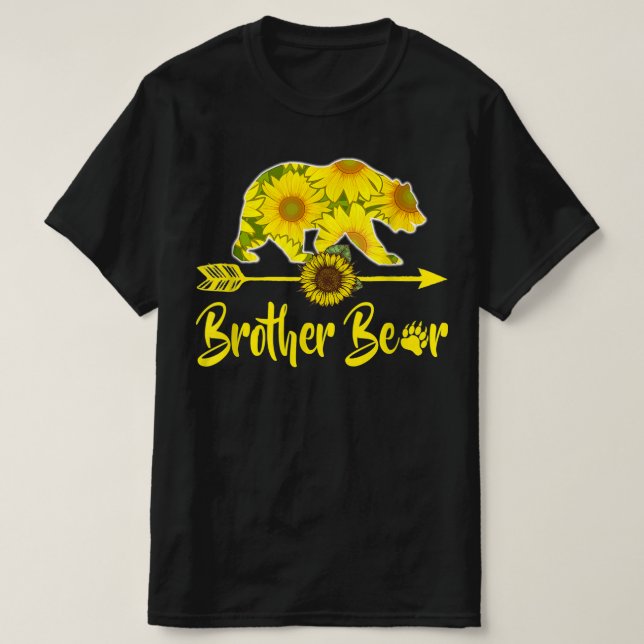 Camiseta Hermano oso Girasol T-Shirt Padre gracioso (Diseño del anverso)