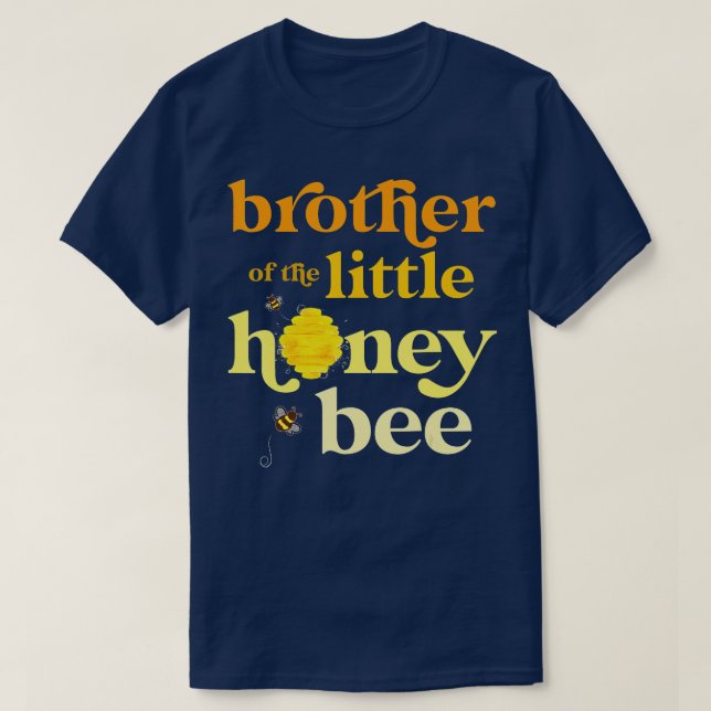Camiseta Hermano Pequeña Abeja Cumpleaños Género Revelación (Diseño del anverso)