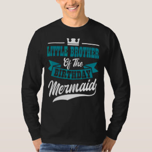 Camiseta Hermano Pequeño Del Cumpleaños Fiesta Sirena