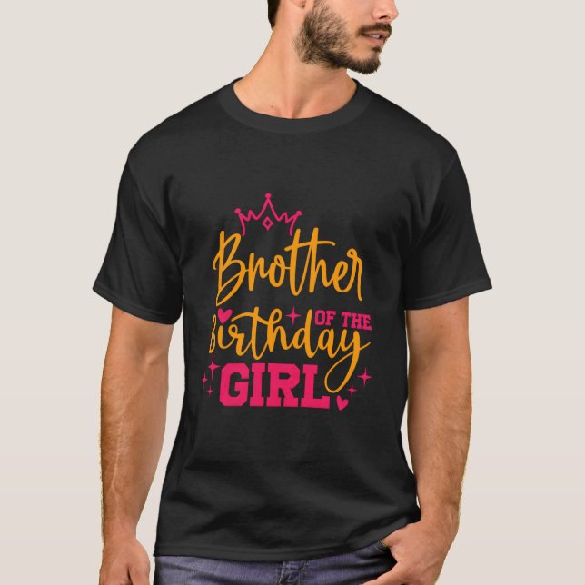 Camiseta Hermano Personalizado Cutáneo Del Chica De Cumplea (Anverso)
