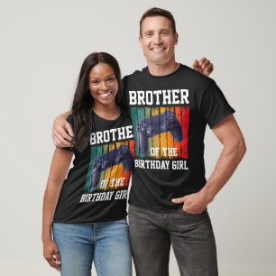 Camiseta hermano personalizado de la cumpleañera jugador de