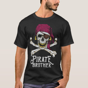 Camiseta Hermano Pirata Jolly Roger Crossbone Skull Hallo