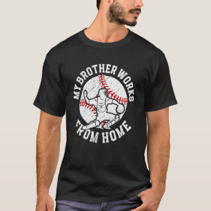 Camiseta Hermano Receptor de Béisbol Divertido Hermano Rece
