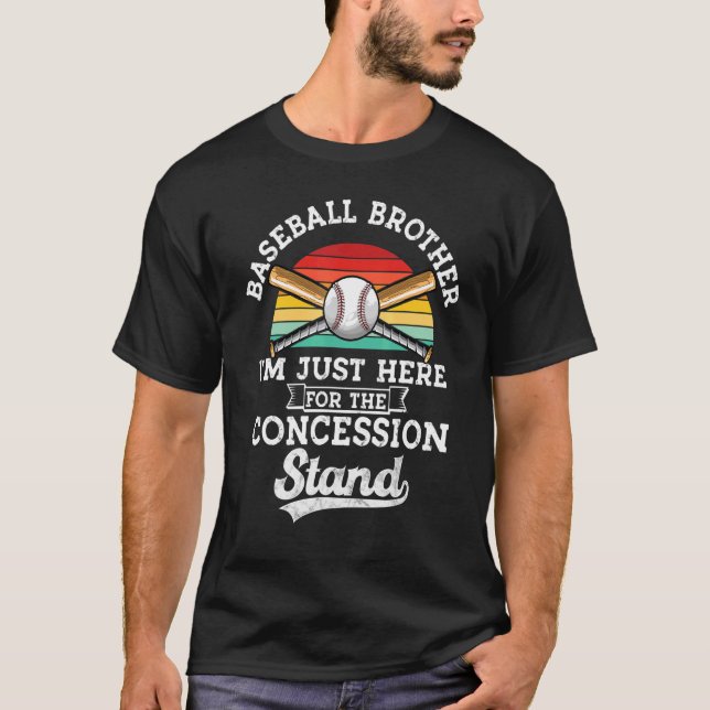 Camiseta Hermano Retro de Béisbol, estoy aquí por la conces (Anverso)