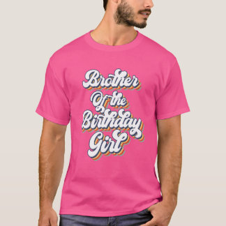 Camiseta Hermano retro vintage del Chica de cumpleaños coin