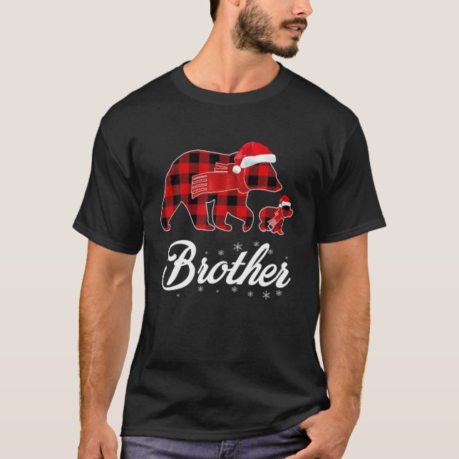 Camiseta Hermano Rojo Con Un Cubo Que Coincide Con El Búfal (Anverso)