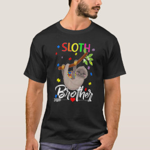 Camiseta Hermano rompecabezas perezoso lindo con conciencia
