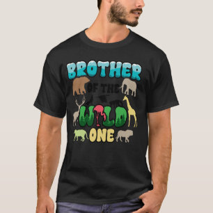Camiseta Hermano Safari 1er Cumpleaños de Wild One Zoo Jung