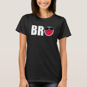 Camiseta Hermano Sandía Tropical Fruta De Verano Familia Co