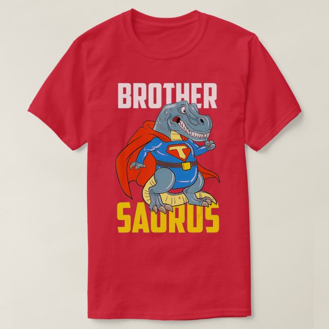 Camiseta Hermano Saurus TRe Superhéroe Dinosaurio (Diseño del anverso)