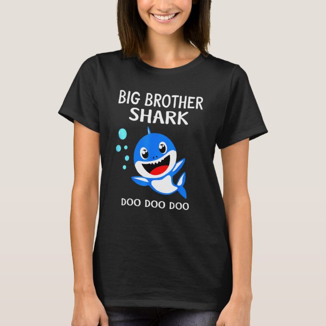 Camiseta Hermano Shark Halloween Navidades Familia de hombr (Anverso)