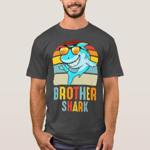 Camiseta Hermano Shark Vintage Retro Pajamas Shark Lover Fa
