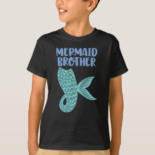Camiseta Hermano Sirviente Azul texto con cola verde