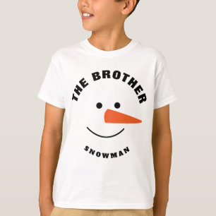 Camiseta Hermano Snowman Face Squad Costume Familiar