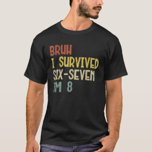 Camiseta Hermano sobreviví 6 7 tengo 8 años cumpleaños 8