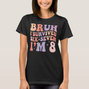Camiseta Hermano sobreviví seis siete tengo 8 años cumpleañ