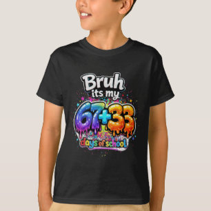 Camiseta Hermano son mis 67 33 días de colegio chicas niños
