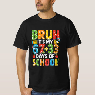Camiseta Hermano Son Mis 67 33 Días de Escuela Chicos Niños