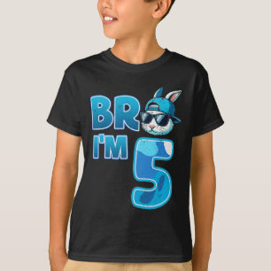 Camiseta Hermano, soy 5 Aniversario, 5 Años, Conejo de Pasc