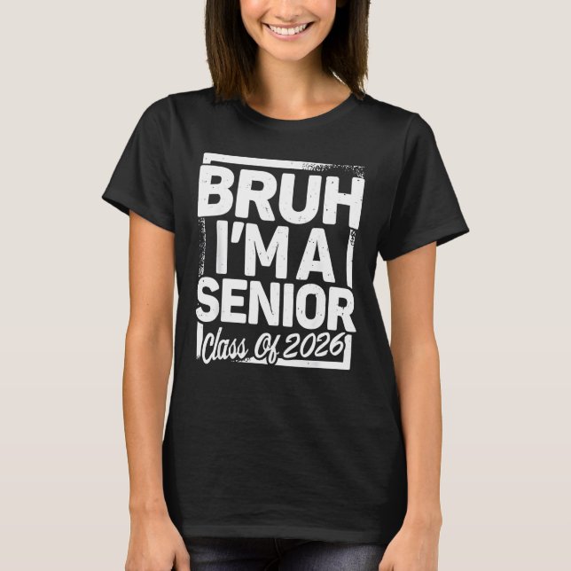 Camiseta Hermano, soy un senior de 26, clase de 2026, diver (Anverso)
