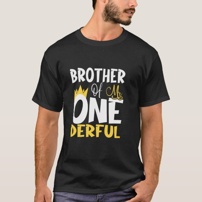 Camiseta Hermano Sr. Un Derful WonMaravilloso Primer Fiesta (Anverso)