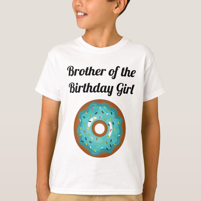 Camiseta Hermano T-Shirt de la fiesta de cumpleaños de Donu (Anverso)