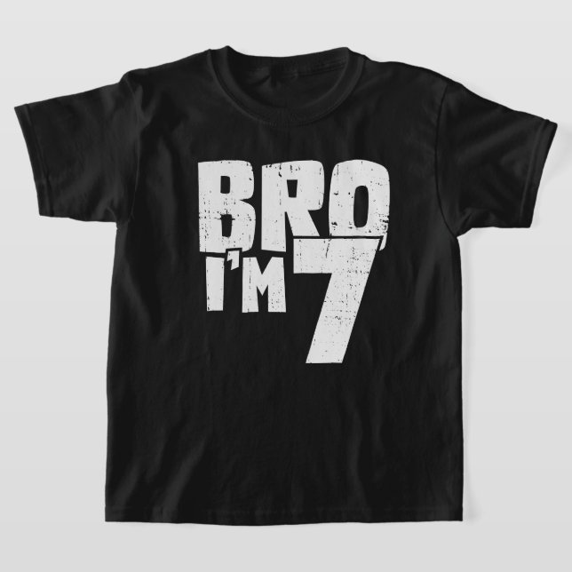 Camiseta Hermano, tengo 7 años por niño o Chica (Distribución)