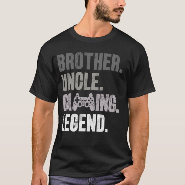 Camiseta Hermano Tío Gaming Leyenda Videojuegos Uncl (Anverso)