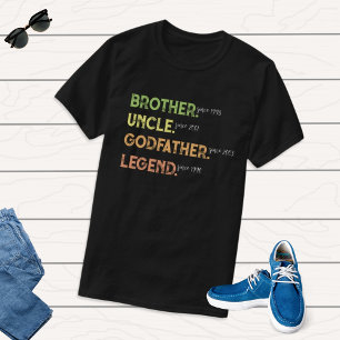 Camiseta Hermano tío padrino Leyenda desde el año Personali