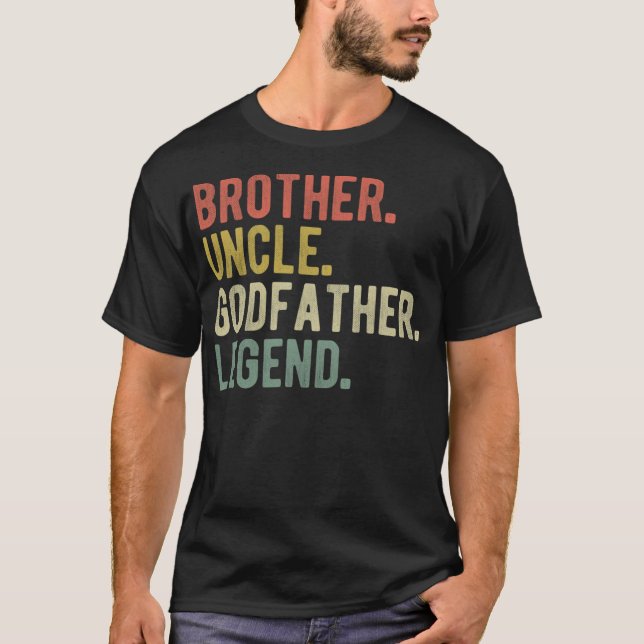 Camiseta Hermano tío padrino Leyenda, Navidades divertidos  (Anverso)