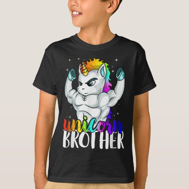 Camiseta Hermano Unicornio hermano hermano hermano mayor Ch (Anverso)